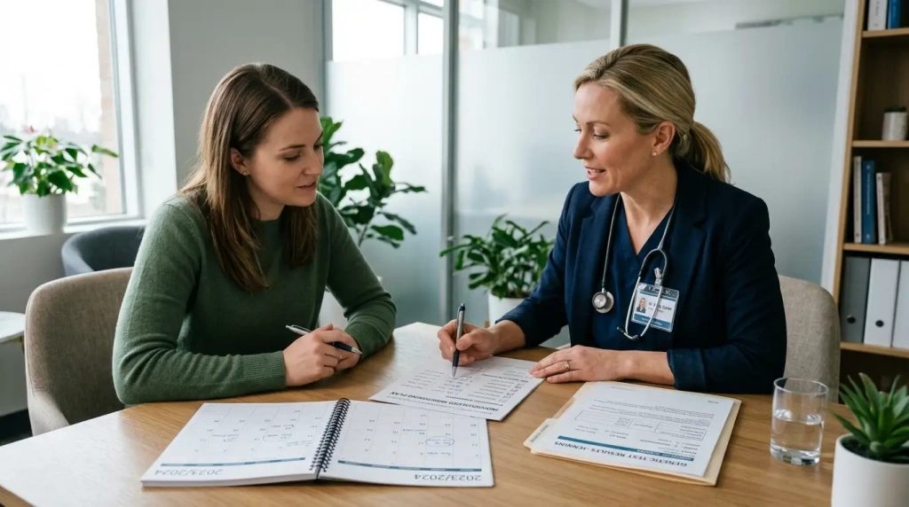 Врач составляет план наблюдения при мутации BRCA