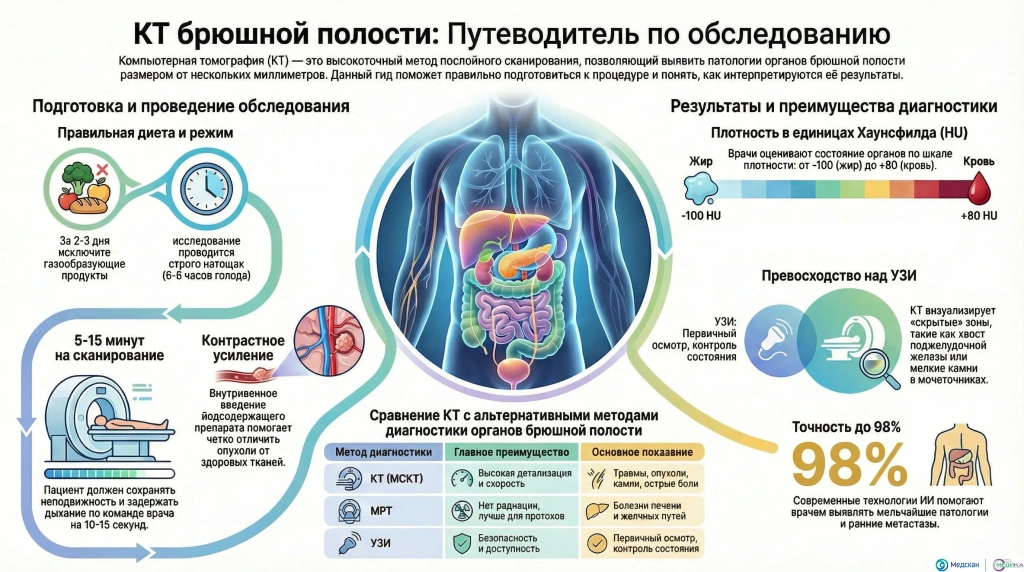 КТ брюшной полости: Путеводитель по обследованию
