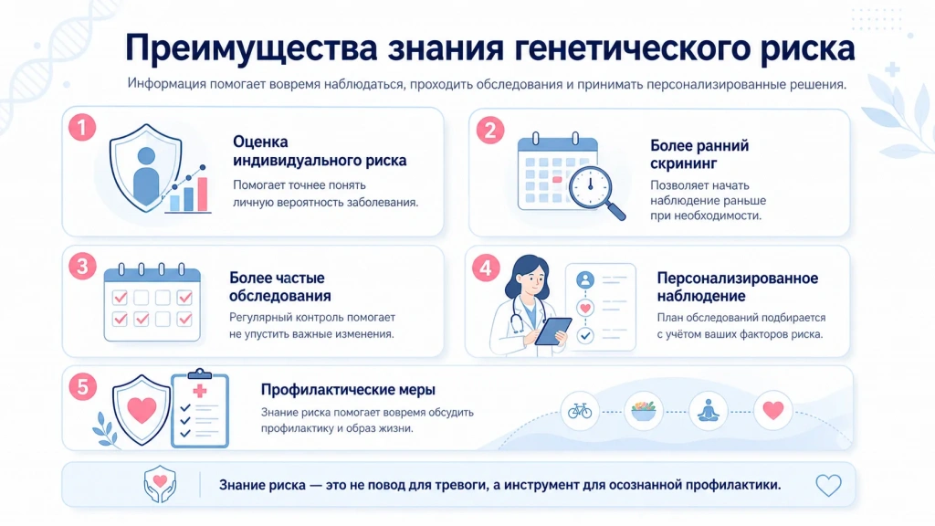 Преимущества знания генетического риска рака