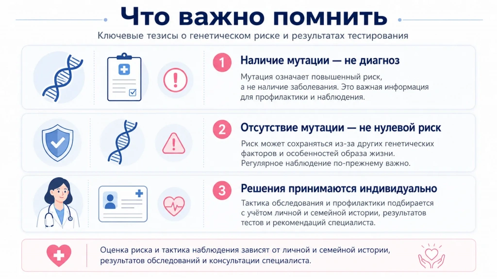 Наличие мутации не является диагнозом